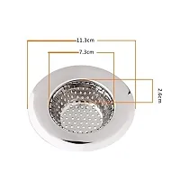 Stainless Steel Kitchen Sink Strainer Plug, Filter Stopper Mesh Long Hair Food Blockages Cleaning Tool for Bathroom Kitchen Sink, 11.5 cm-thumb2