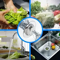 Stainless Steel Kitchen Sink Strainer Plug, Filter Stopper Mesh Long Hair Food Blockages Cleaning Tool for Bathroom Kitchen Sink, 11.5 cm-thumb3