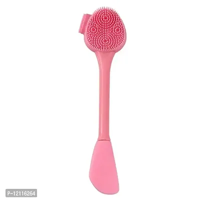 Giffy&reg; Multifunctional 4 In 1 Face Scrubber Silicone Brush, Face Cleaning  Mask Applicator, Removing Blackhead, Cleansing Brush, Multicolor-thumb0