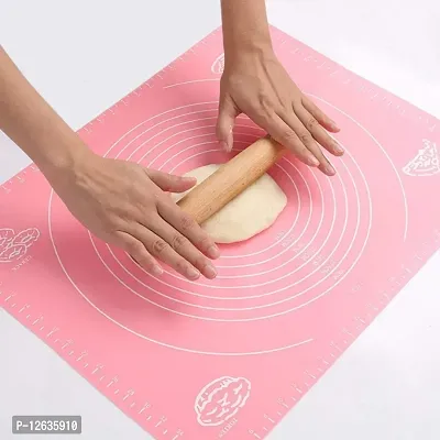 Non-Stick BPA Free Large Silicone Baking Sheet Fondant Rolling Mat, 50x40ccm, 1 Pcs, Multicolor-thumb5