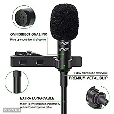 Mobfest clip-On Mini lavalier Lapel Mic Collar Microphone For PC Computer Laptop Gaming Sound Recording Microphone-thumb4