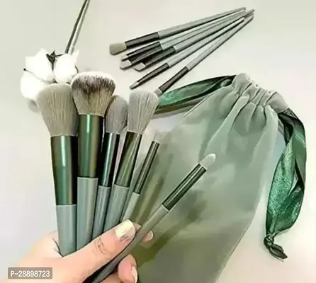 MAKEUP BRUSHES GREEN COLOUR Pack of 13-thumb0