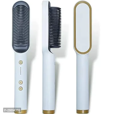 Hair Straighting Iron Built Temperature Setting Hair Brush For Styling-thumb0