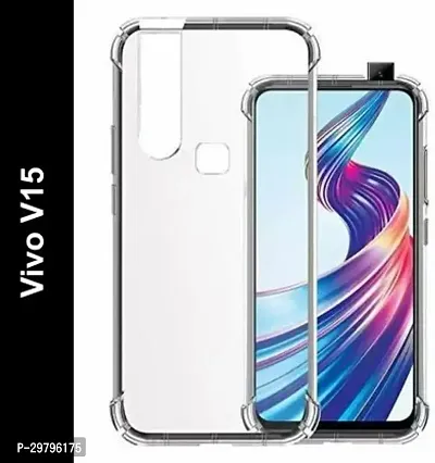 Back Cover for Vivo V15 Transparent Flexible Silicon Pack of 1