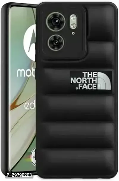 Back Cover for Motorola Edge 40 Black Camera Bump Protector Silicon Pack of 1