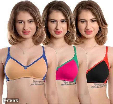 Stylish Cotton Solid Bras For Women combo