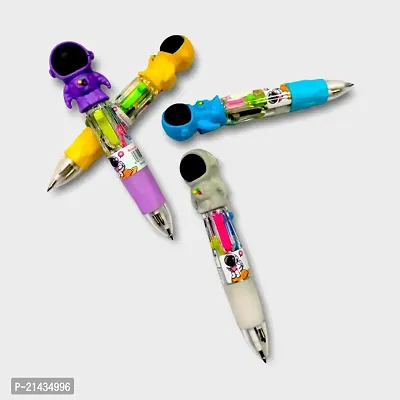 SARASI Mini Astronaut 4in1 Pen (Blue, Green, Black, Red)[Pack Of 2, Random Color] Ball Pen-thumb3