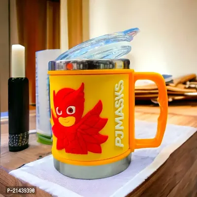 SARASI PJ Stainless Steel Emboss Hot and Cold Cup for Kids, Coffee/Milk/Tea Plastic Coffee Mug (250 ml)-thumb4