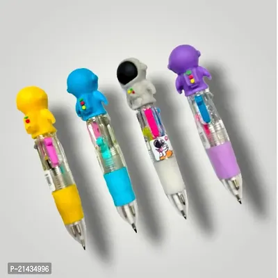 SARASI Mini Astronaut 4in1 Pen (Blue, Green, Black, Red)[Pack Of 2, Random Color] Ball Pen-thumb4