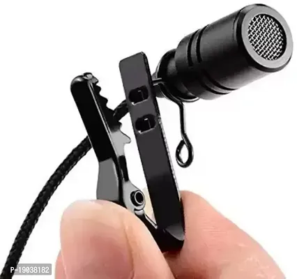 NEW Clip Microphone For Youtube | Collar Mike for Voice Recording | Lapel Mic Mobile, PC, Laptop, Android Smartphones, DSLR Camera Shailputri Microphone Microphone (Black)-thumb0