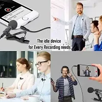 NEW Clip Microphone For Youtube | Collar Mike for Voice Recording | Lapel Mic Mobile, PC, Laptop, Android Smartphones, DSLR Camera Shailputri Microphone Microphone (Black)-thumb2