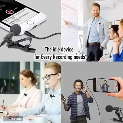NEW Clip Microphone For Youtube | Collar Mike for Voice Recording | Lapel Mic Mobile, PC, Laptop, Android Smartphones, DSLR Camera Shailputri Microphone Microphone (Black)-thumb3