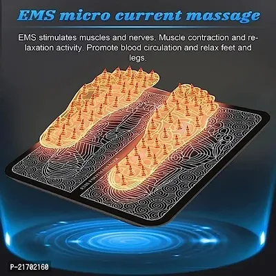Foot Massager Pain Relief Wireless Electric EMS Massage Machine,Rechargeable Portable Folding Automatic