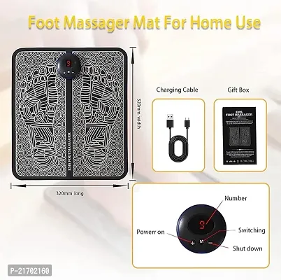 Foot Massager Pain Relief Wireless Electric EMS Massage Machine,Rechargeable Portable Folding Automatic-thumb2