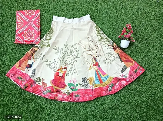 Stylish Silk Blend Lehenga Choli for Kids Girl-thumb2