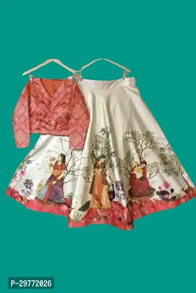 Stylish Silk Blend Lehenga Choli for Kids Girl