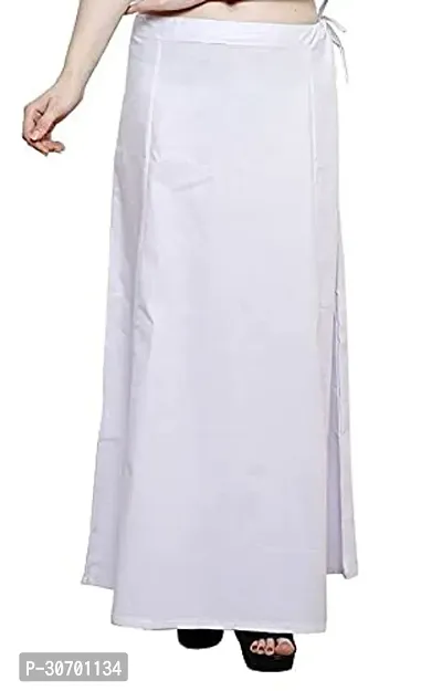 Reliable White Chanderi Cotton Solid Petticoat For Women-thumb4