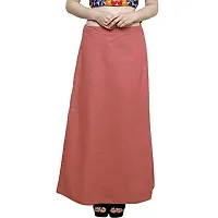 Reliable Red Chanderi Cotton Solid Petticoat For Women-thumb1