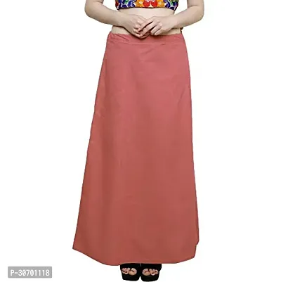 Reliable Red Chanderi Cotton Solid Petticoat For Women-thumb2