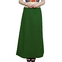 Reliable Green Chanderi Cotton Solid Petticoat For Women-thumb2