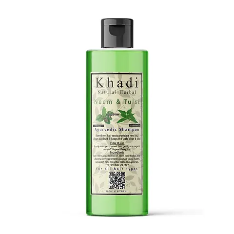 Khadi Natural Herbal Neem And Tulsi Shampoo 200Ml
