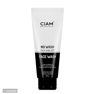 Ciam No Wash Face Wash Enriched With Goodness Of Aloe Vera Green Tea And Mint Dirt And Excess Oil Removal Instant Refershing