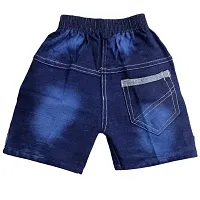Boys Denim Jeans Knee Length Washed Silky Denim Shorts For Kids-thumb2