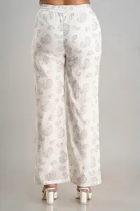 Stunning White Rayon Printed Palazzo For Women-thumb3