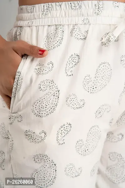 Stunning White Rayon Printed Palazzo For Women-thumb5