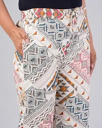 Stunning Multicoloured Cotton Printed Palazzo For Women-thumb3