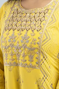 MAUKA - Yellow Rayon Women's Anarkali Kurti ( Pack of 1 )-thumb4