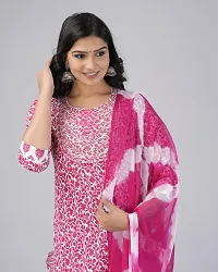 MAUKA Cotton Printed Kurti With Pants Women's Stitched Salwar Suit - Pink ( Pack of 1 )-thumb3