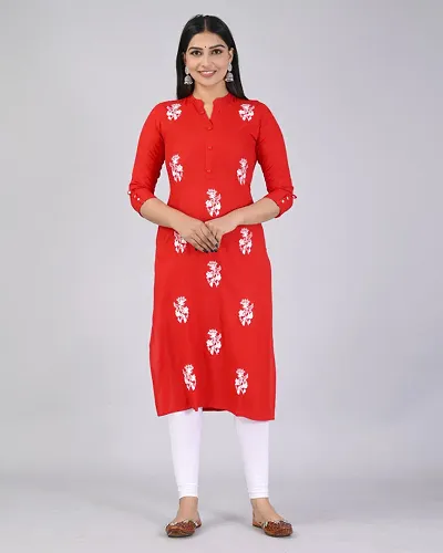 MAUKA - Straight Rayon Women's Stitched Salwar Suit ( Pack of 1 )