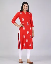 Classic Rayon Women's Straight Kurti ( Pack of 1 )-thumb2