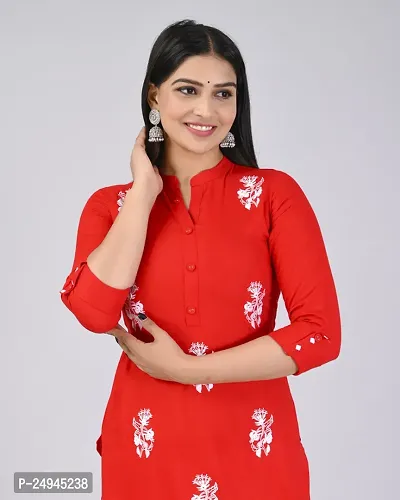 Classic Rayon Women's Straight Kurti ( Pack of 1 )-thumb5