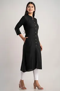 Classic Rayon Women's Straight Kurti ( Pack of 1 )-thumb2