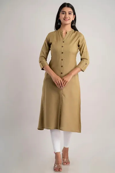 Classic Rayon Solid Kurtis For Womens