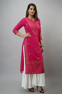 MAUKA - Pink Straight Rayon Women's Stitched Salwar Suit ( Pack of 1 )-thumb4