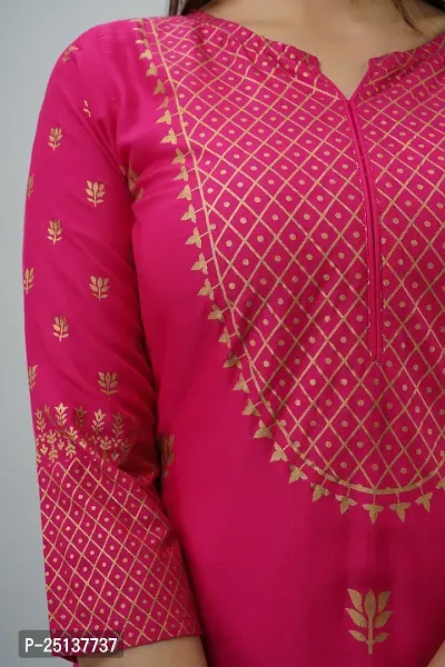 MAUKA - Pink Straight Rayon Women's Stitched Salwar Suit ( Pack of 1 )-thumb3