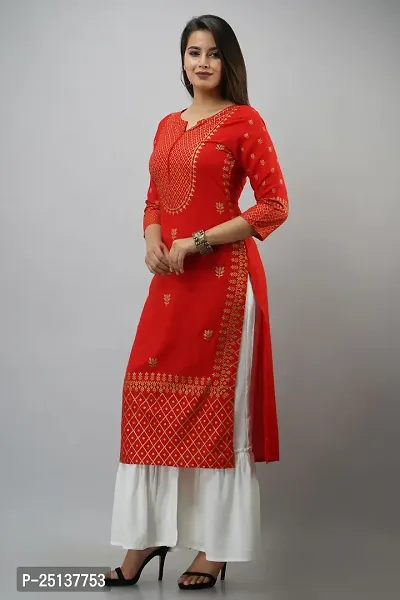 MAUKA - Red Straight Rayon Women's Stitched Salwar Suit ( Pack of 1 )-thumb4