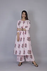 MAUKA - Pink Anarkali Cotton Women's Stitched Salwar Suit ( Pack of 1 )-thumb2