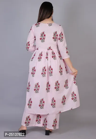 MAUKA - Pink Anarkali Cotton Women's Stitched Salwar Suit ( Pack of 1 )-thumb5