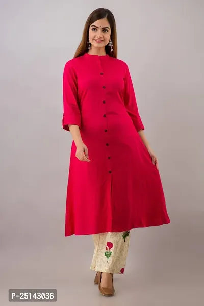 MAUKA - Pink Straight Rayon Women's Stitched Salwar Suit ( Pack of 1 )-thumb0