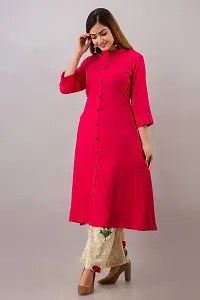 MAUKA - Pink Straight Rayon Women's Stitched Salwar Suit ( Pack of 1 )-thumb2