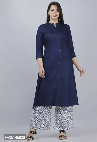 MAUKA - Blue Straight Rayon Women's Stitched Salwar Suit ( Pack of 1 )