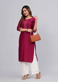 MAUKA - Maroon Straight Rayon Women's Stitched Salwar Suit (pack of 1)-thumb2