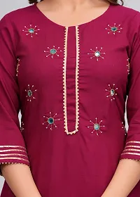MAUKA - Maroon Straight Rayon Women's Stitched Salwar Suit (pack of 1)-thumb3