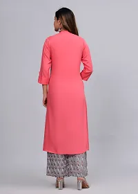 MAUKA - Pink Straight Rayon Women's Stitched Salwar Suit (pack of 1)-thumb3