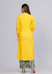 MAUKA - yellow Straight Rayon Women's Stitched Salwar Suit Dupatta Set (pack of 1)-thumb1