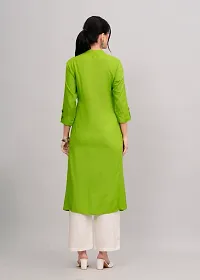 MAUKA - Green Rayon Embroidered Women's Stitched Salwar Suit (pack of 1)-thumb3